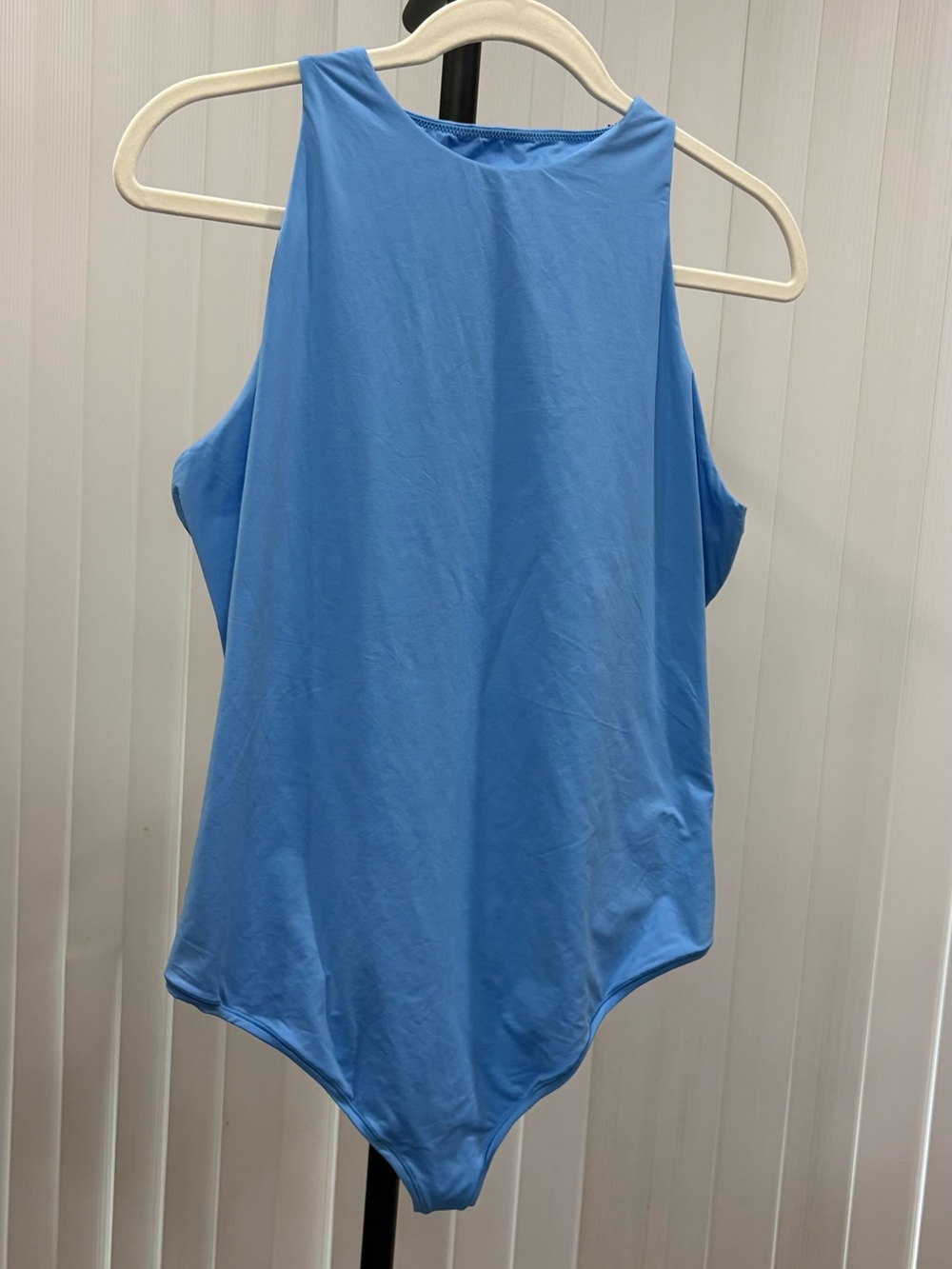PINK Victoria's Secret Light Blue High-Neck Tank Bodysuit